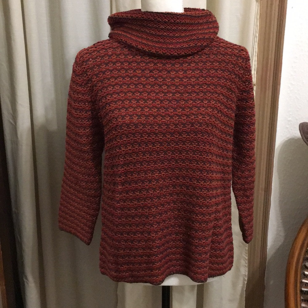 J. MARCO GALLERIES COWL NECK LONG SLEEVE SWEATER